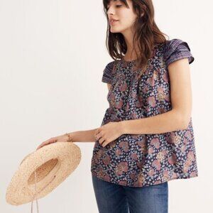EUC Madewell Story Top Fan Floral Mix Print Size 00